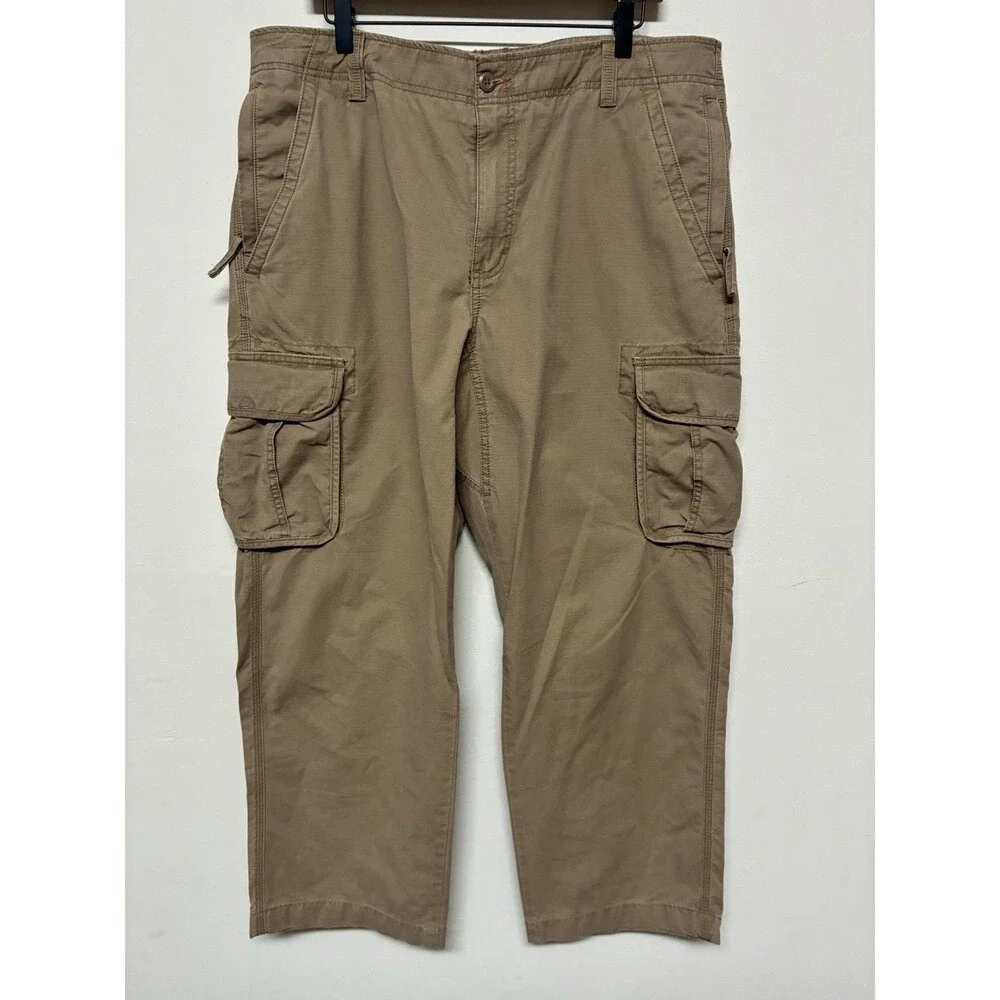 LL Bean Cargo Pants Men’s 38x29 Tan Natural Fit Cotton Outdoor